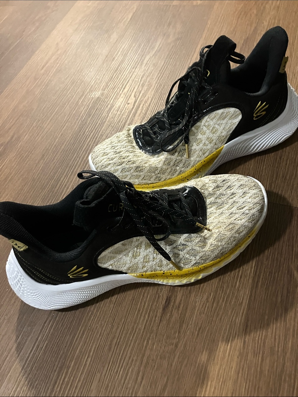 Under Armour Black Athletic Sneakers with Gold Logo Accent 5 Star Ratings